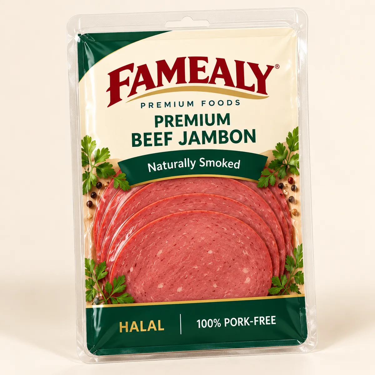 Famealy Premium Beef Jambon package